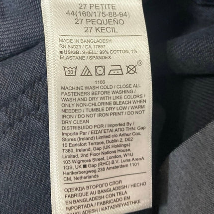 Banana Republic Women's Blue Wide Leg High Waist Crop Denim Jeans Pants Size 27