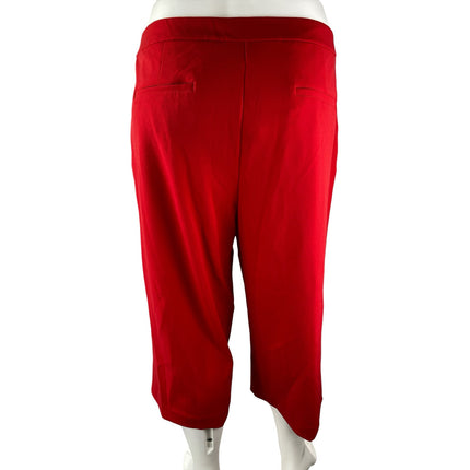 NEW Ashley Stewart Women's Red High Rise Wide Leg Sailor Trousers Pants Sz 22/24