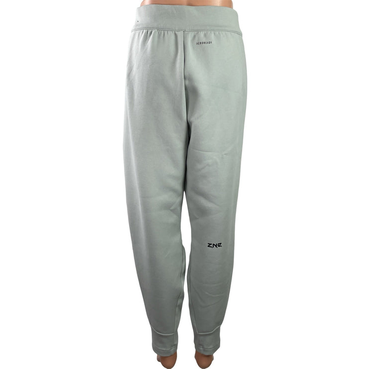 Adidas Women's Gray Elastic Waist Casual Logo Tapered Leg Trouser Jogger Pants L