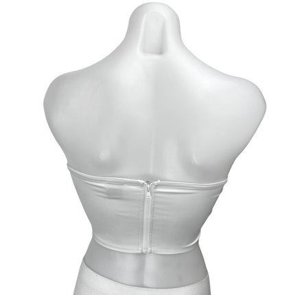 Princess Polly White Floral Lace Sleeveless Bandeau Corset Bustier Crop Top 2