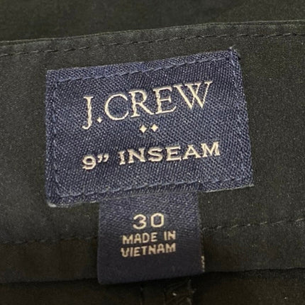 J.Crew 9" Inseam Men's Black High Waist Button Zip Casual Twill Chino Shorts 30