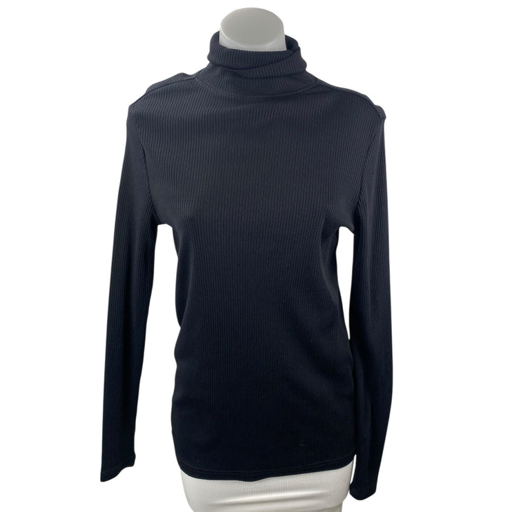 Le31 Par Simons Women's Black Ribbed Knit Long Sleeve Turtleneck Sweater Top XS