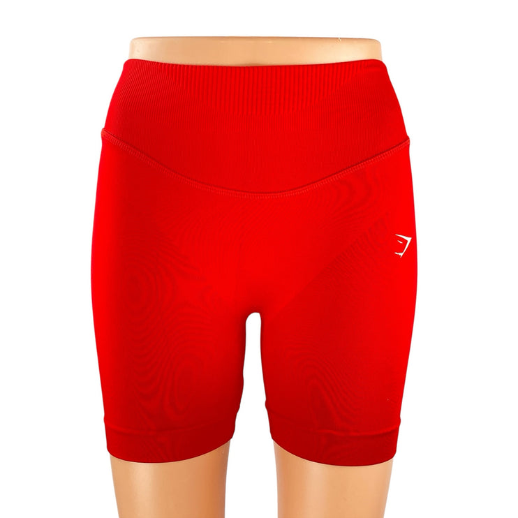 Gymshark Vital Sculpt Seamless Red Yoga Gym Athletic Activewear Sweat Shorts XS