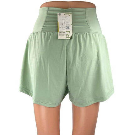 NEW Halara Women's Green High Waist Activewear Fitness Yoga Running Shorts Sz 6