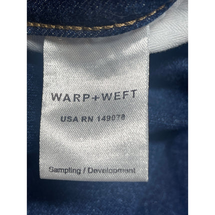 Warp + Weft Women's Blue High Rise Palazzo Trouser Wide Leg Denim Jeans Pants 28