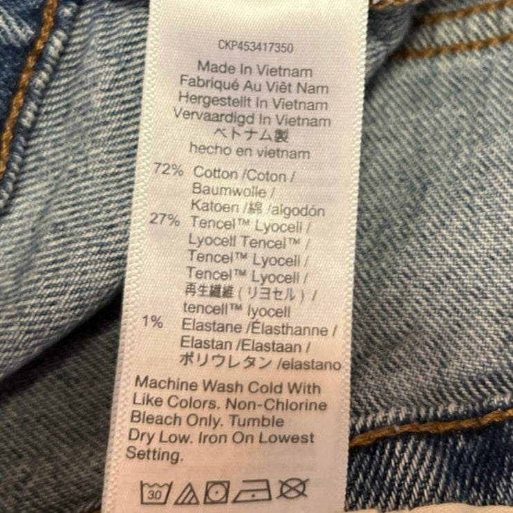 Madewell Women's Blue The Perfect High Waisted Cut Off Denim Jean Shorts Size 23