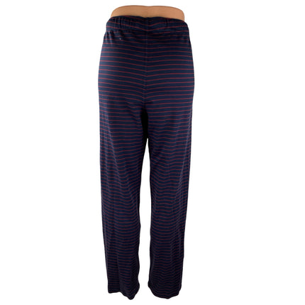 Brooks Brothers Women's Navy Blue Striped High Rise Straight Sweat Pants Size M