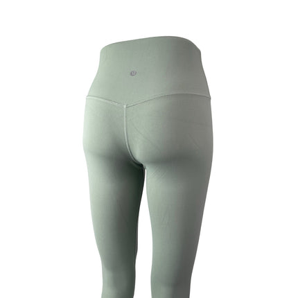 Lululemon Women's Green Mid Rise Yoga Workout Athletic Leggings Pants Size 4