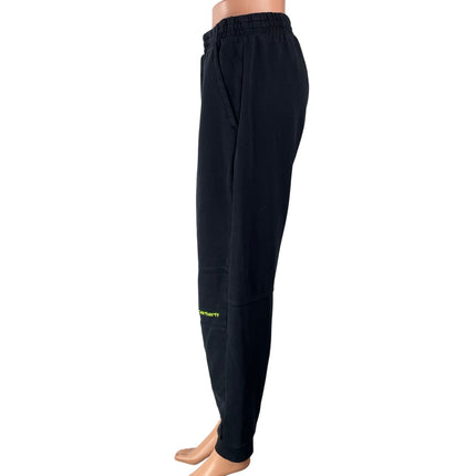 Carhartt Women's Black High Rise Logo Lounge Tapered Jogger Sweat Pants Size S