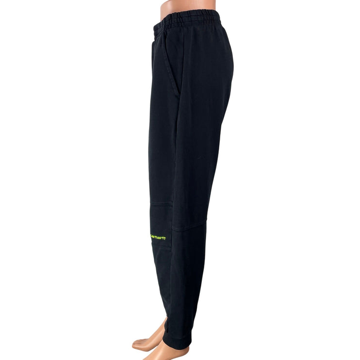 Carhartt Women's Black High Rise Logo Lounge Tapered Jogger Sweat Pants Size S