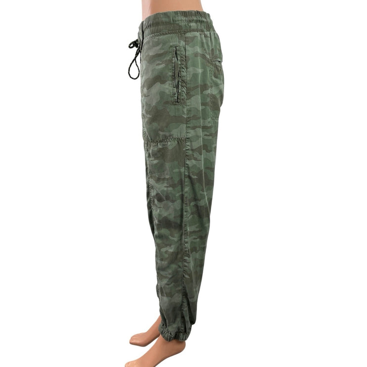 Knox Rose Women's Camo Camouflage High Waist Tapared Leg Jogger Trousers Pants M