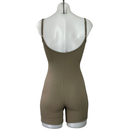Aritzia Golden Gray Brown Sleeveless Cami One Piece Bodysuit Jumpsuit Romper XS