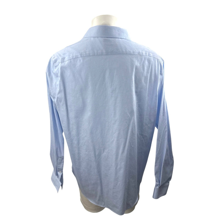 Michael Kors Men's Blue Long Sleeve Button Down Stretch Dress Shirt Top Size XXL