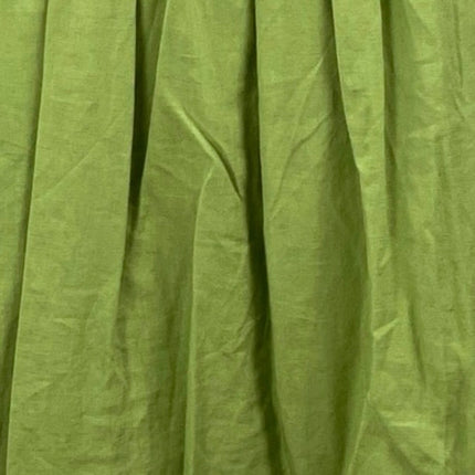 Sincerely Jules Green Linen Pleated Corset Mini Bubble Tank Flare A-Line Dress M