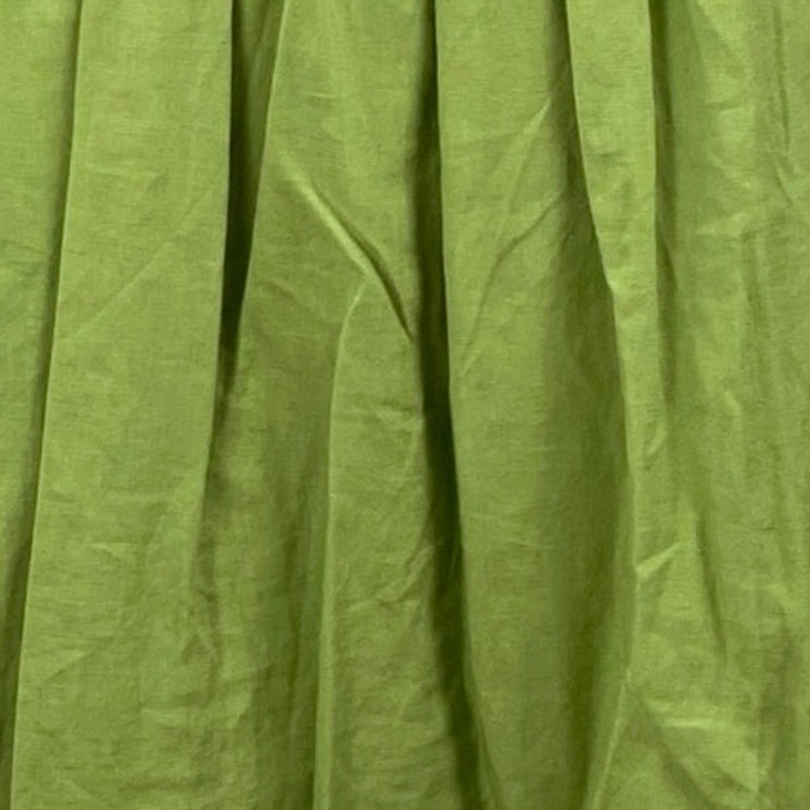 Sincerely Jules Green Linen Pleated Corset Mini Bubble Tank Flare A-Line Dress M