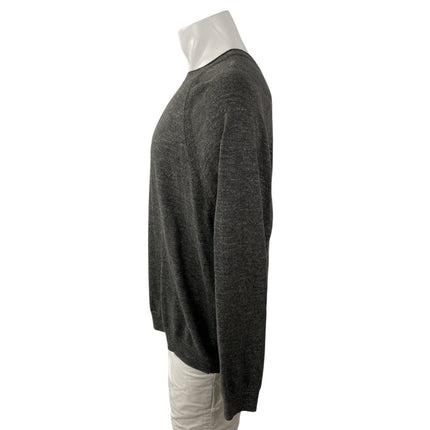 Lucky Brand Men's Dark Gray Heather Long Sleeve Crew Neck Sweatshirt Sweater L