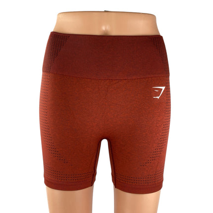 Gymshark Vital Seamles Red High Rise Yoga Athletic Running Biker Shorts Size S