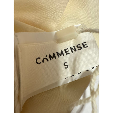 NEW Commense Cream Floral Ruched Sleeveless Cami Camsole Bodycon Tank Dress S