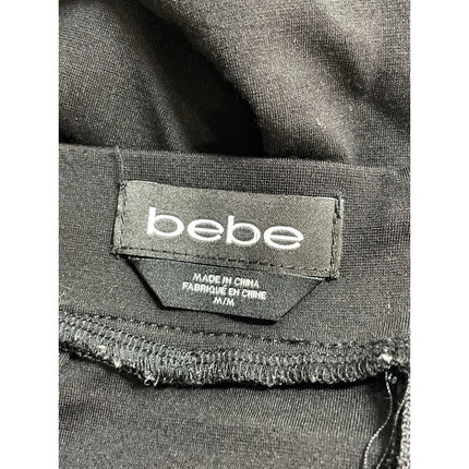 Bebe Women's Black High Rise Asymmetrical Straight Pencil Wrap Tulip Skirt Sz M