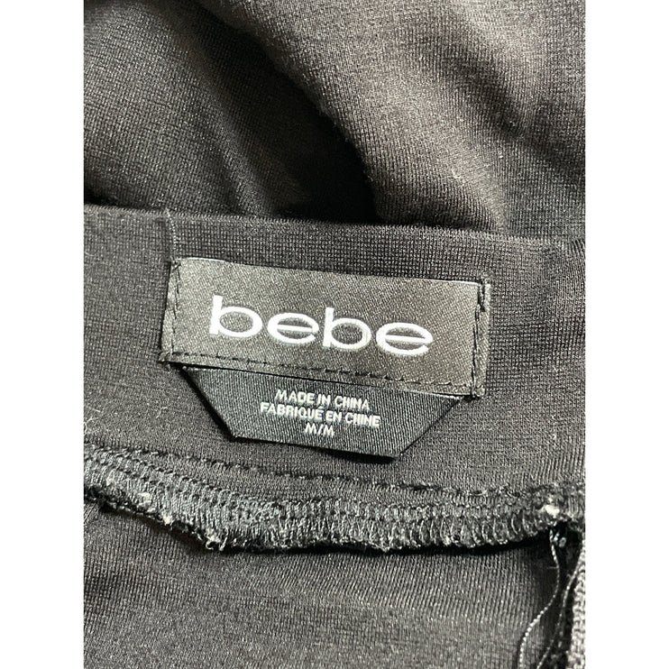 Bebe Women's Black High Rise Asymmetrical Straight Pencil Wrap Tulip Skirt Sz M