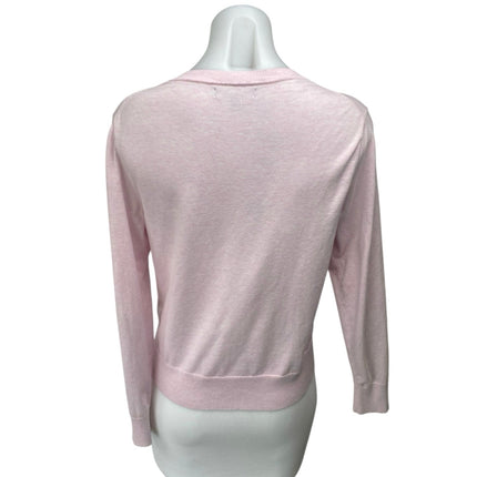Banana Republic Pink Long Sleeve Button Down Stretch Cardigan Sweater Top Size S