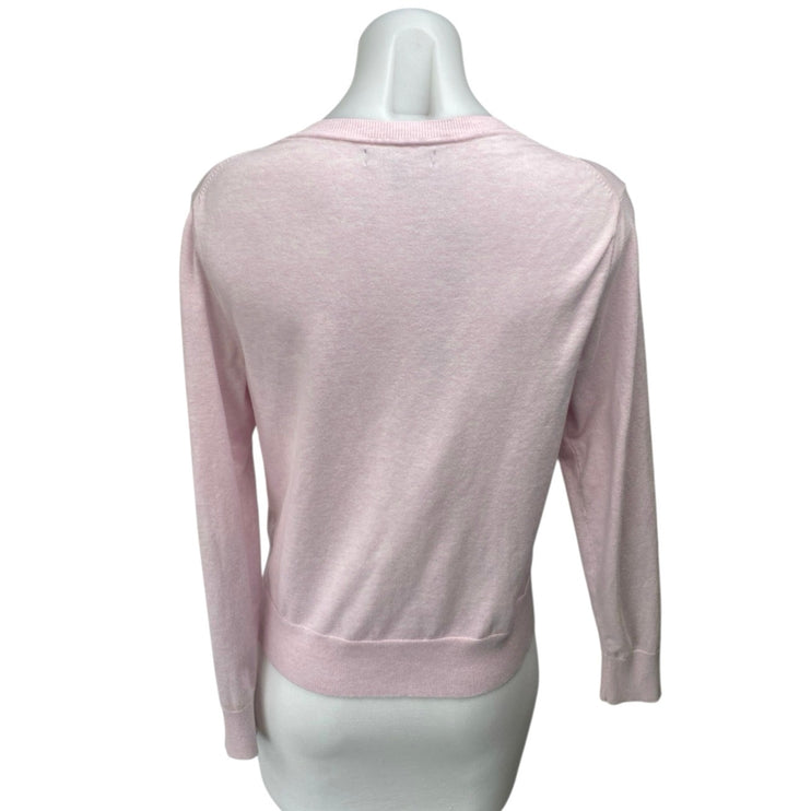 Banana Republic Pink Long Sleeve Button Down Stretch Cardigan Sweater Top Size S