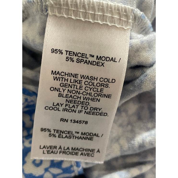 Vineyard Vines Blue Floral Camisole Tank Shorts Sleepwear Pajamas Set Size L