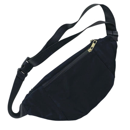 Zorfin Women's Black Gold Accent Adjustable Strap Travel Crossbody Belt Bag OS