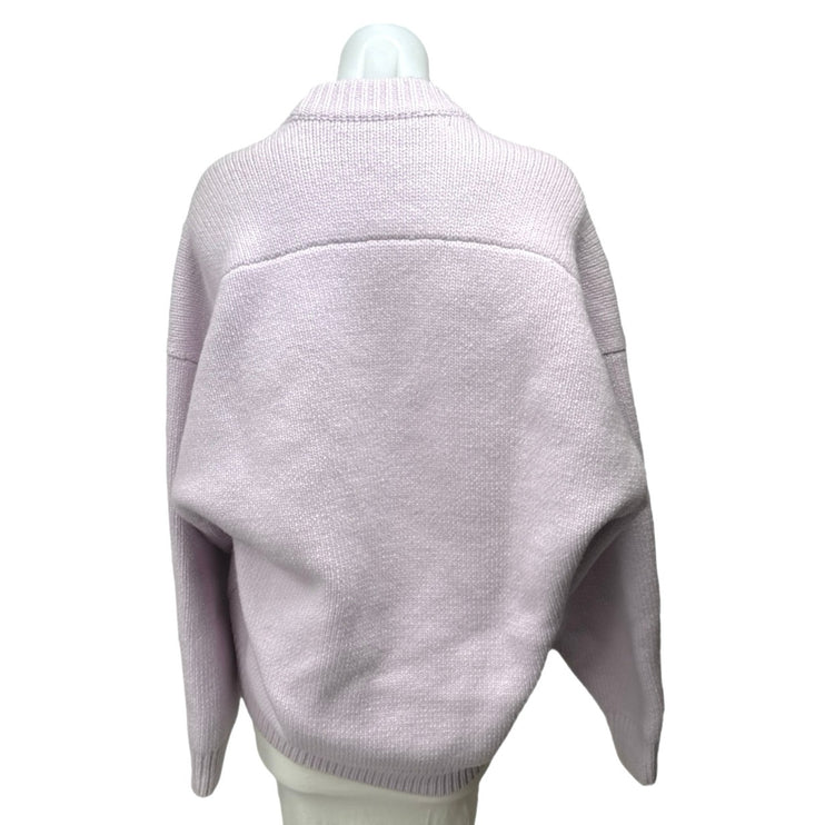 Alexander Wang Womens Pink Purple Long Sleeve Oversized Sweatshirt Sweater Top M
