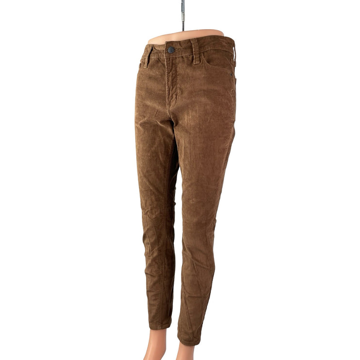 Old Navy Rockstar Corduroy Women's Brown High Rise Skinny Trousers Pants Size 6