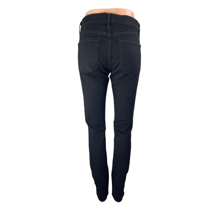 J Brand Women's Black Mid Waist Slim Fit Skinny Leg Denim Jeans Pants Size 30