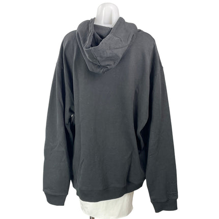 Lesugiatelier Women Black Oversized Relaxed Hoodie Hooded Sweatshirt Top Size OS