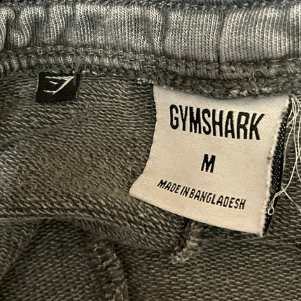 Gymshark Heritage 5" Mens Black Washed Elastic Waist Activewear Gym Shorts Sz M