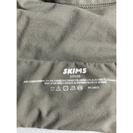 Skims Women's Gray Sleeveless Scoop Neck Knit Cami Camisole Tank Crop Top Sz S