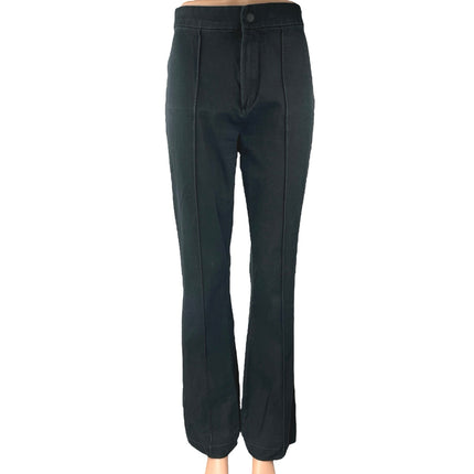 Gap Women's Black Stretch Pleated Flared Bootcut Trouser Dress Pants Size 6