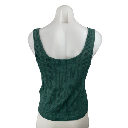Anthropologie Pilcro Women's Green Ribbed Knit Sleeveless Cami Tank Top Size M