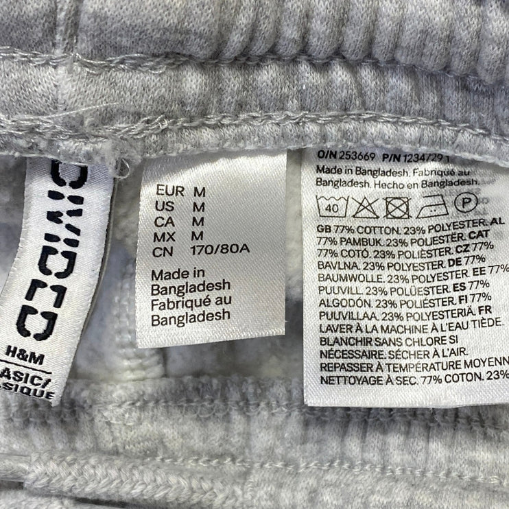 H&M Divided Women's Gray High Waisted Pull On Wide Leg Lounge Sweat Pants Size M
