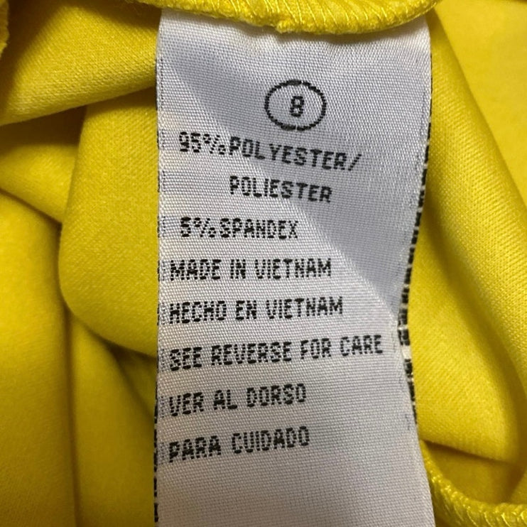 NEW Shelby & Palmer Yellow Gold Chain Sleeveless Knit Mini Sheath Dress Size 8