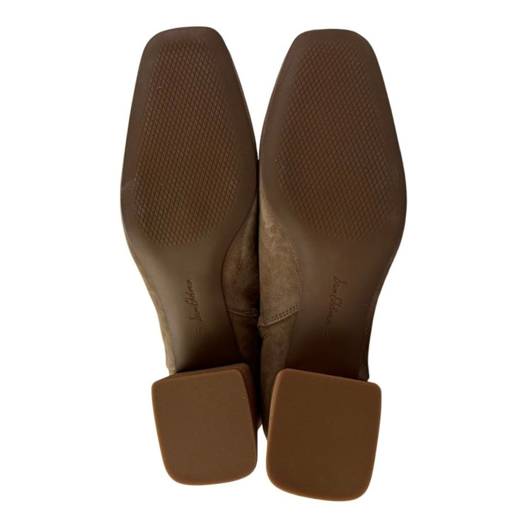 Sam Edelman Paige Women's Brown Suede Square Toe Zip Up Ankle Chelsea Boots 12