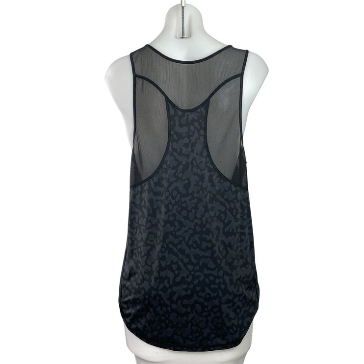 Lululemon Black Mesh Leopard Camouflage Sleeveless Activewear Sculpt Tank Top M