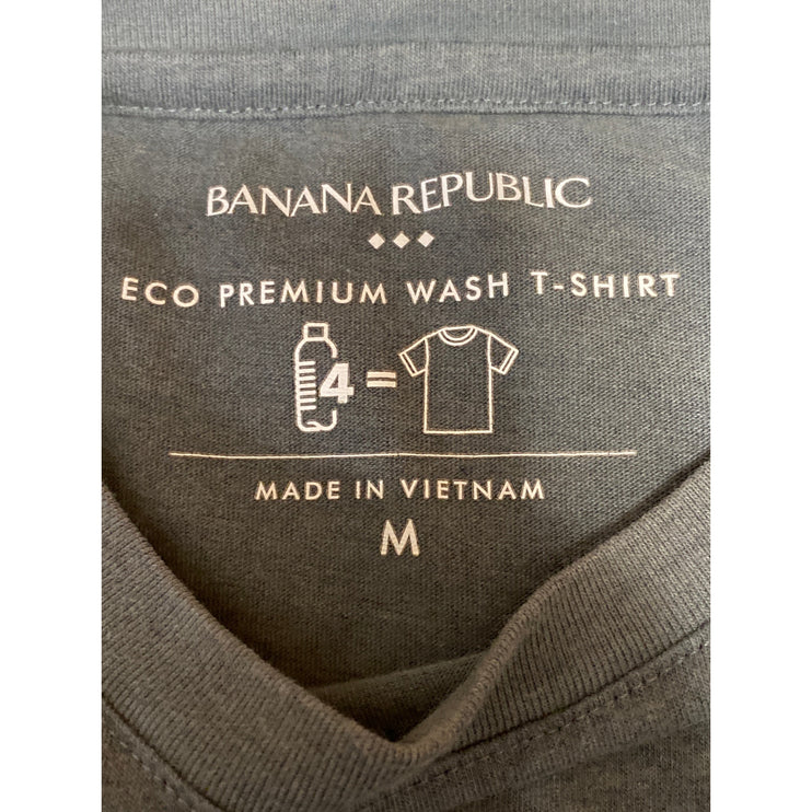 Banana Republic Eco Premium Wash Men's Green Short Sleeve Tee T-Shirt Top Size M