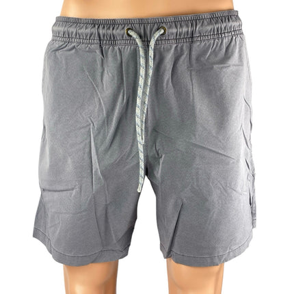 Marine Layer Men's Gray Drawstring Elastic Waist Swim Beach Trunks Shorts Size L