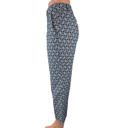 Banana Republic Women's Blue Avery Mid Rise Printed Cropped Casual Pants Size 2P