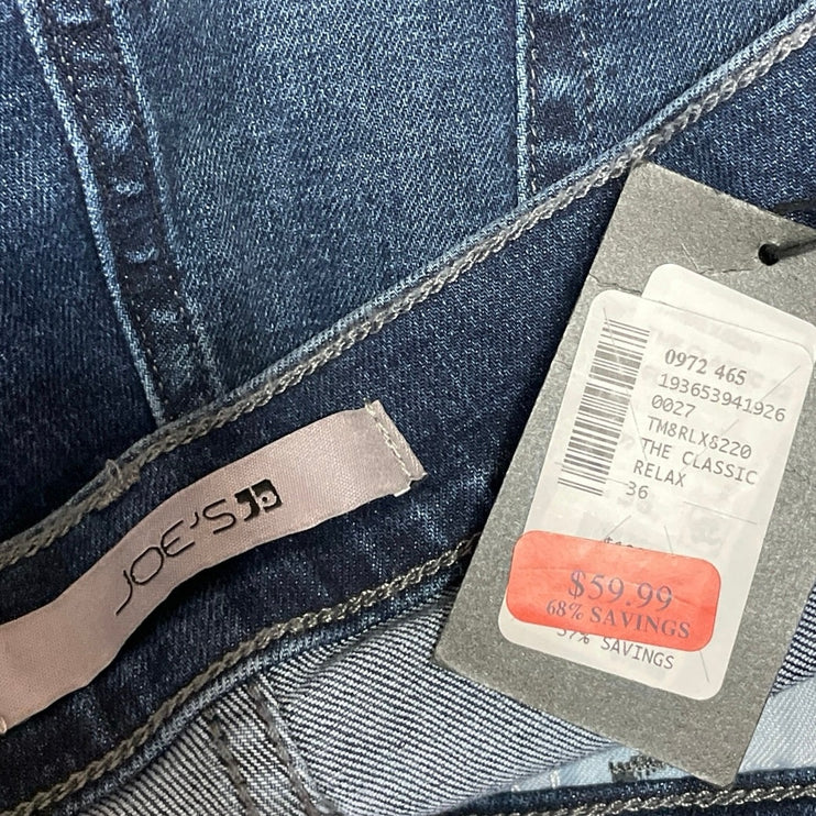 NEW Joe's The Classic Relax Mens Blue High Rise Straight Denim Jeans Pants Sz 36