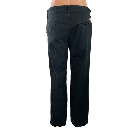 Dickies Womens Black Low Rise Straight Wide Leg Casual Denim Jeans Pants Size 8