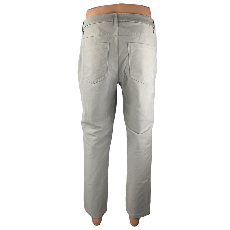 Lululemon ABC Men's Light Gray High Rise Straight Chino Khaki Trousers Pants 32