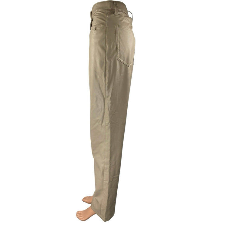 Abercrombie & Fitch The 90s Straight Ultra High Rise Beige Trousers Pants Size 8