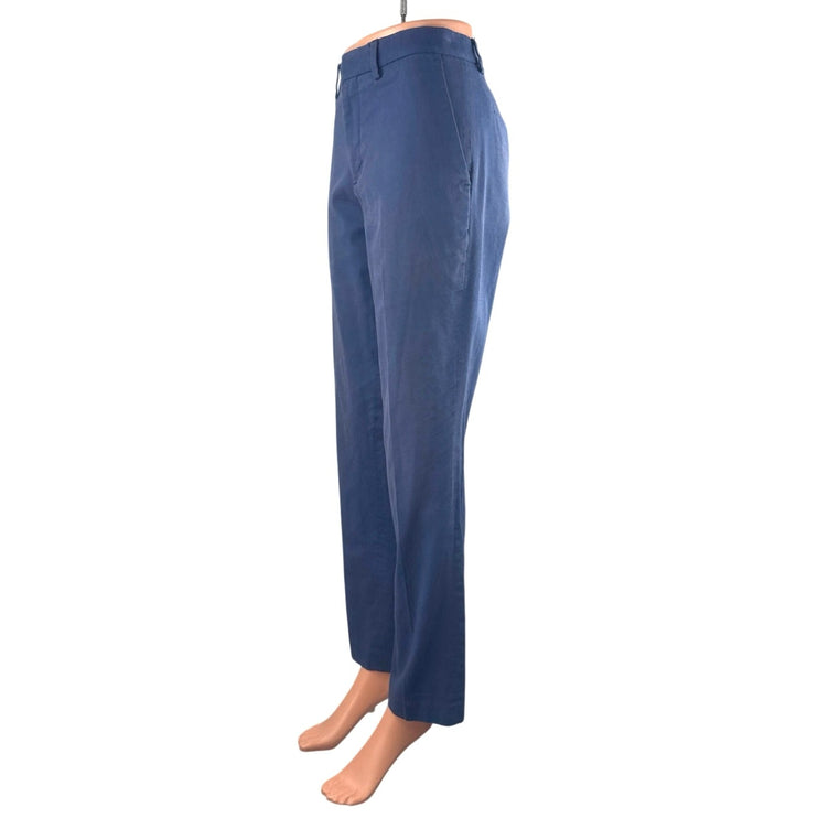 Express Women's Navy Blue Slim Fit Straight High Rise Trousers Pants Size 30x32