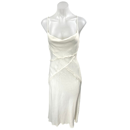 Zara White Ivory Sleeveless Cowl Neck Cami Camisole Tank Midi Slip Dre –  Brie