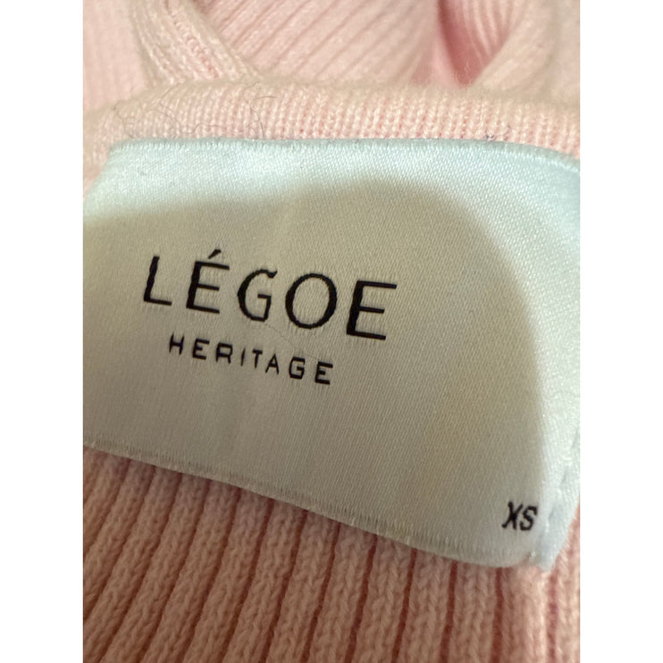 Legoe Pink Ribbed Knit Sleeveless Scoop Neck Maternity Bodycon Maxi Dress Size L